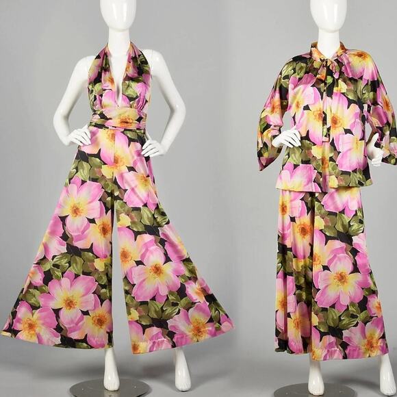 Vintage Vanity Fair Palazzo Jumpsuitl - Loungewear - Size 8 - Fits Like Size 2